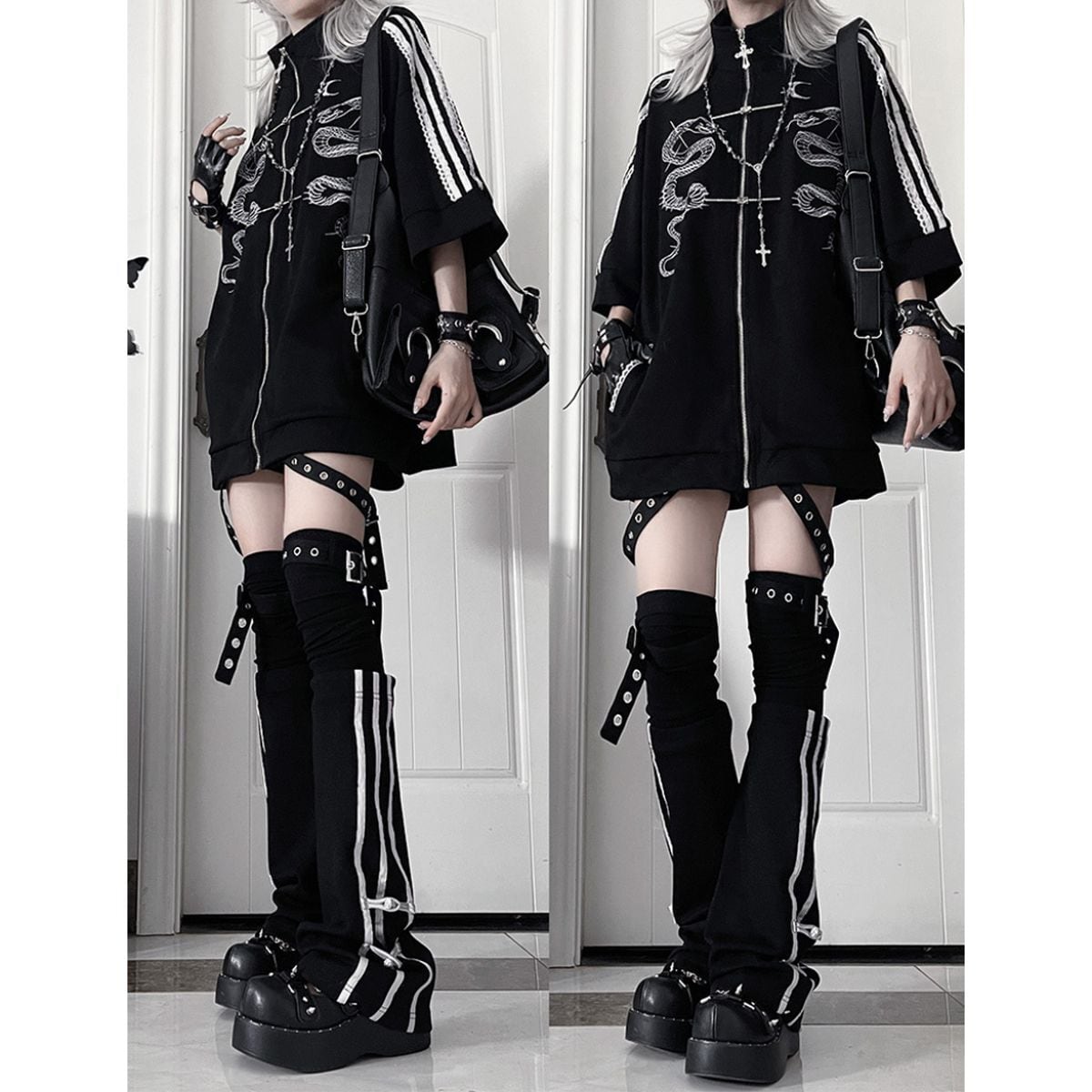 サブカル地雷系オーバーサイズジャージトップス：トップス | Maiden's Rêve