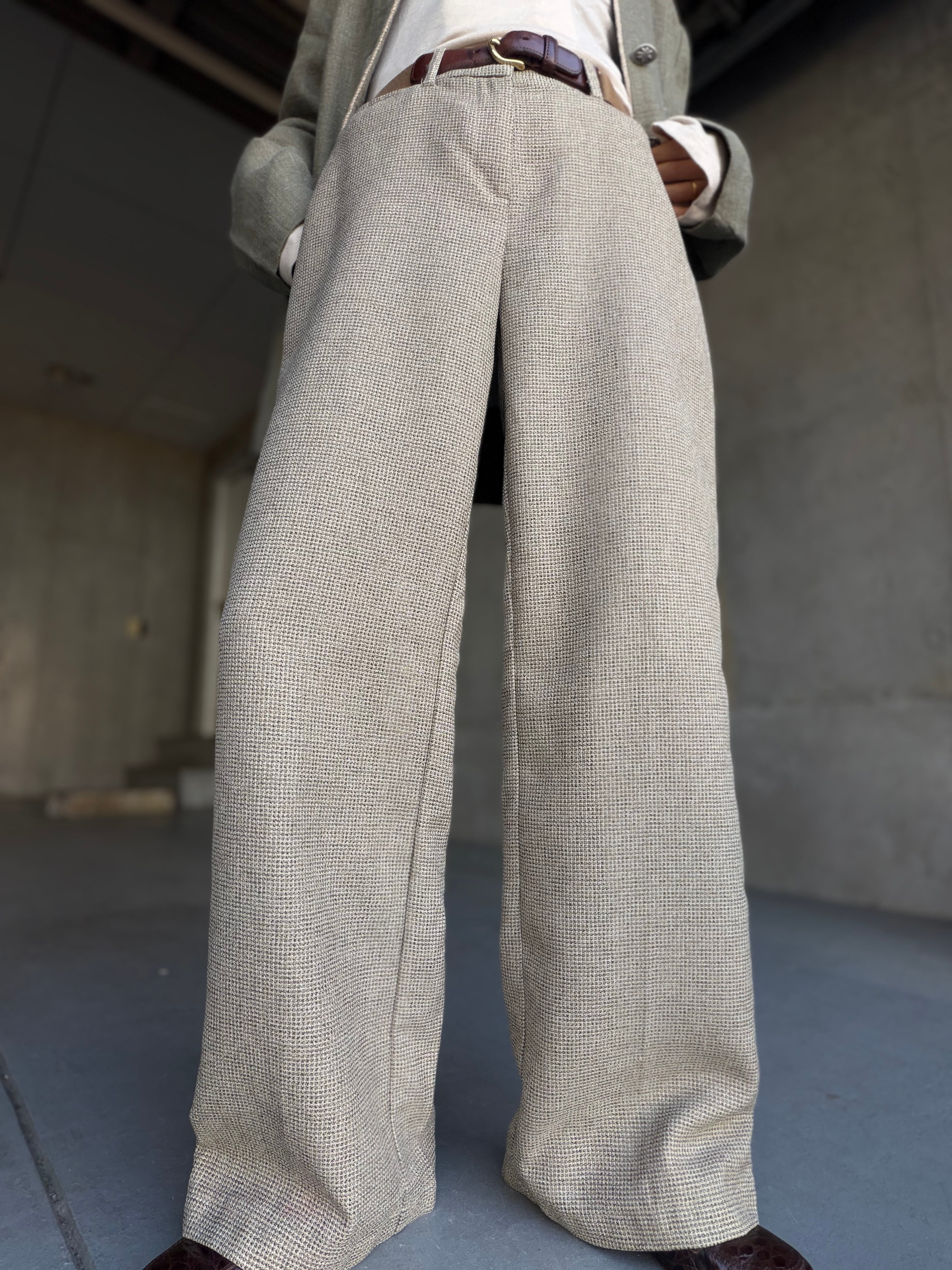 (PT985)Houndstooth slacks pants