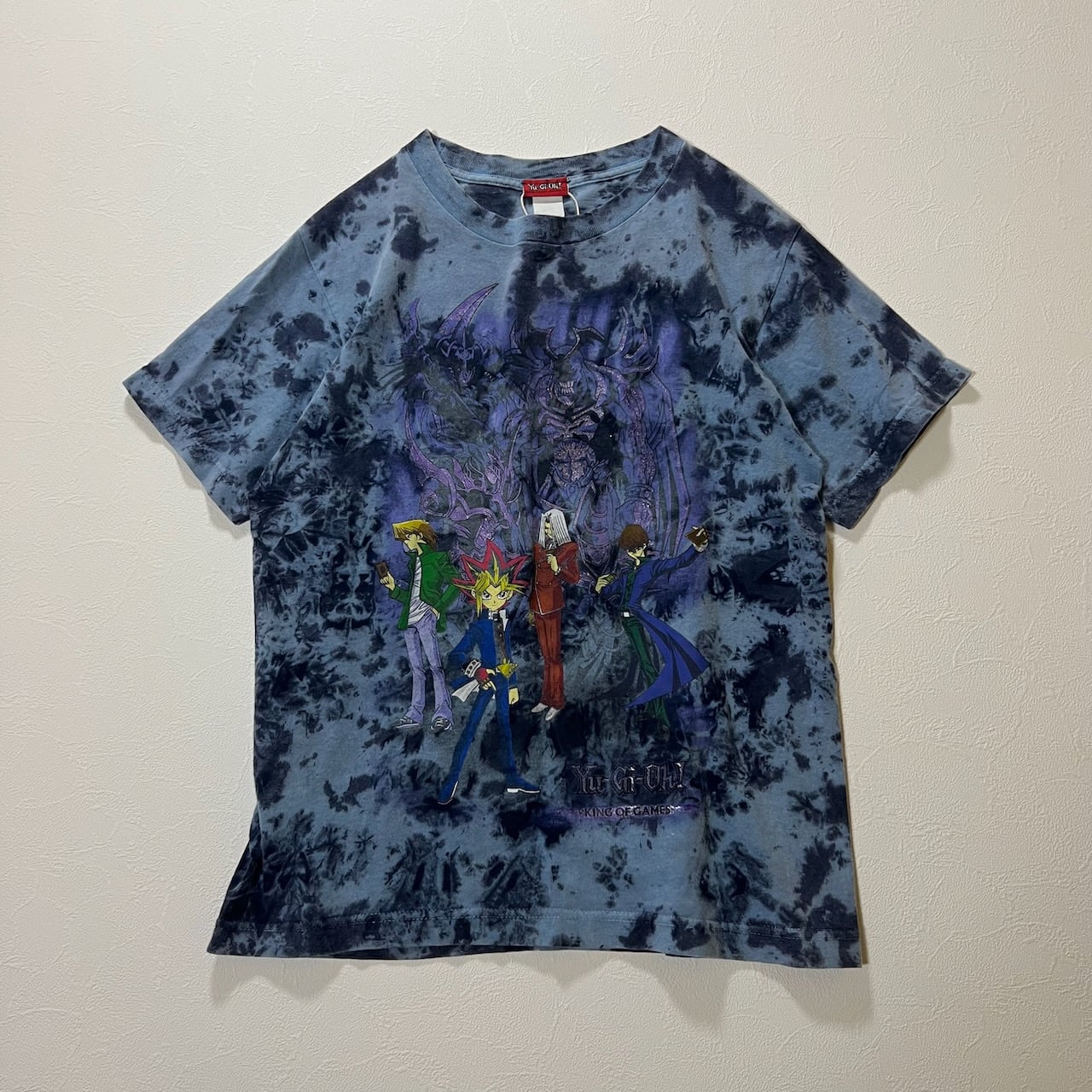 激レア 90s 当時物 遊戯王 公式タグ アニメ Tシャツ タイダイ XL 遊戯王 赤タグ ペガサス 海馬 城之内 遊戯 アニメTシャツ タイダイ