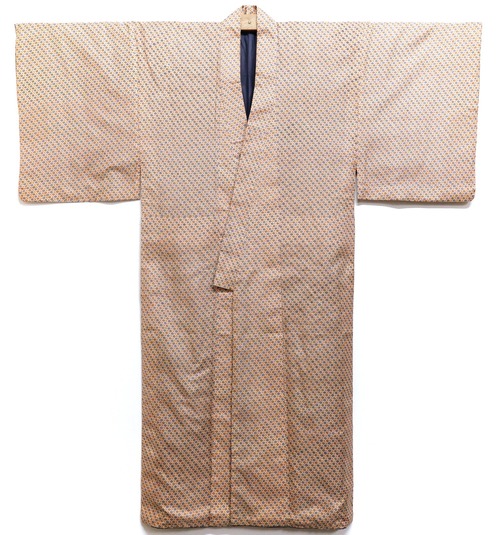 3112 更紗 男着物 正絹 アンティーク着物 昭和レトロ ヴィンテージ 和装 和服 ANTIQUE KIMONO JAPAN VINTAGE