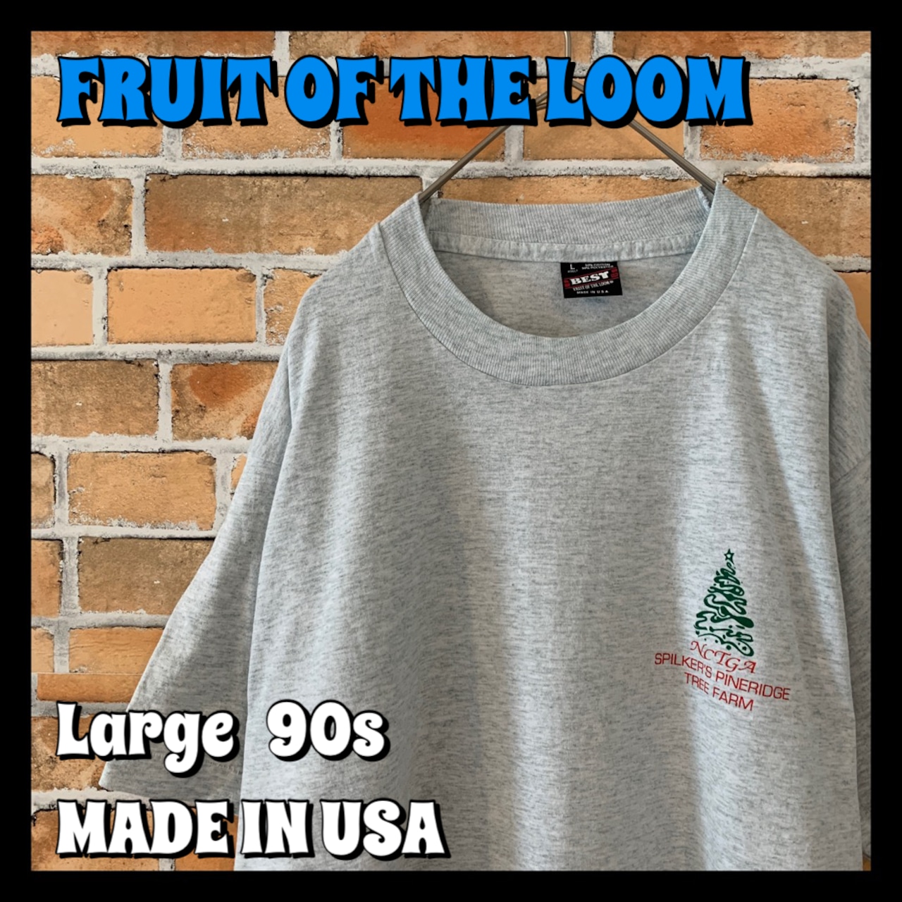 【FRUIT OF THE LOOM】90s バックプリントTシャツ USA製