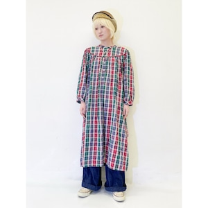 Vintage L.L. BEAN Plaid Night Dress Made In Hungary