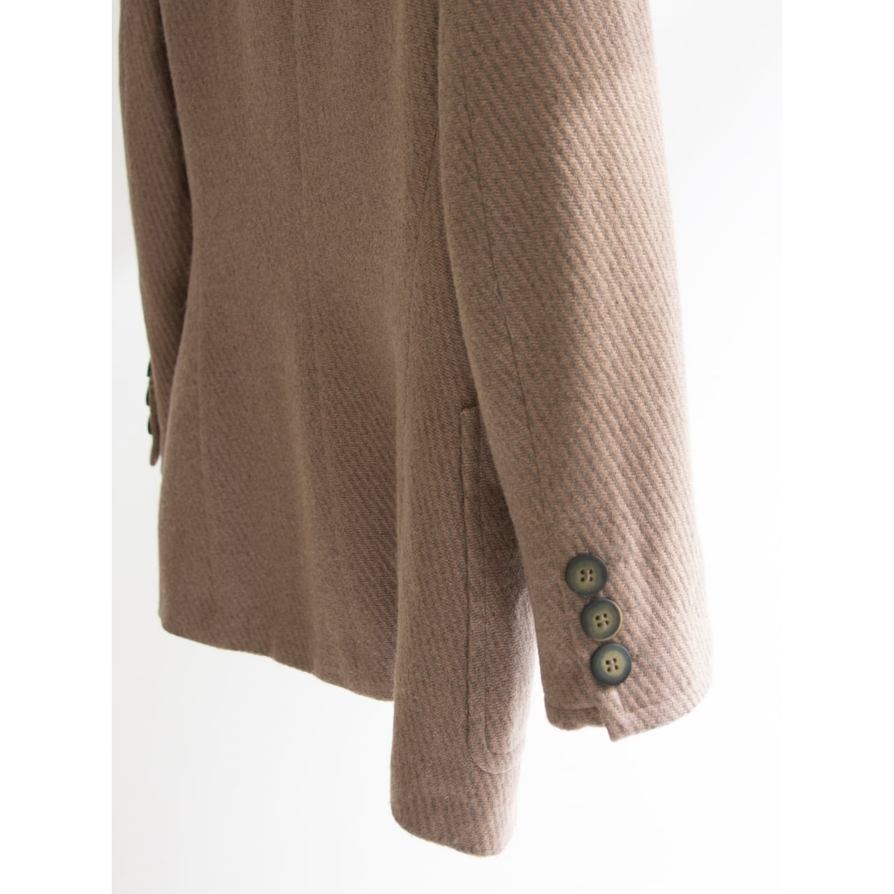 【STUDIO 0001 BY FERRE】Made in Italy 80's 100% Wool Collarless Jacket（ジャンフランコフェレ イタリア製 ノーカラーウールジャケット）