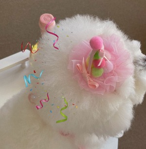 即納【hugmemore】PomPom Party bonnet