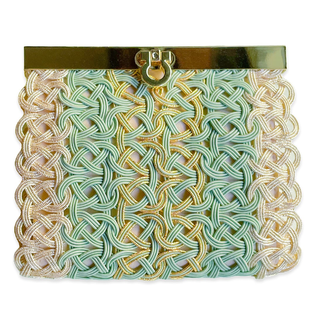 お金とご縁を結ぶ 水引がま口財布（ミントグリーン） | 紙単衣