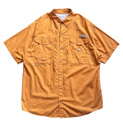 Columbia PFG 半袖シャツ コロンビア アウトドア オレンジ フィッシングシャツ