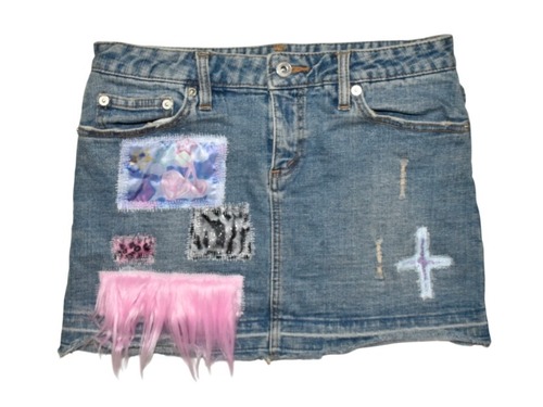 NETSU – Patchwork Denim Mini Skirt