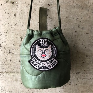 【HB1125】60cm紐　ライナーリメイク　ペイシェントバッグ　巾着　