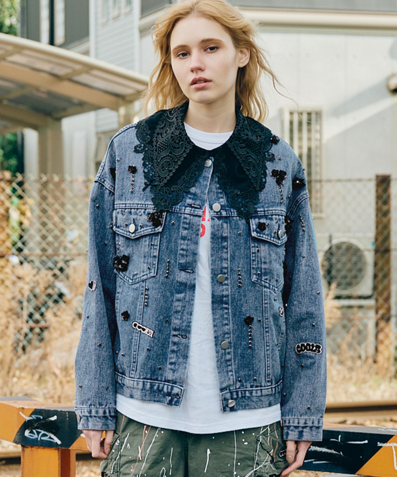 COOLAオリジナルビジューデニムジャケット　CQ-48006