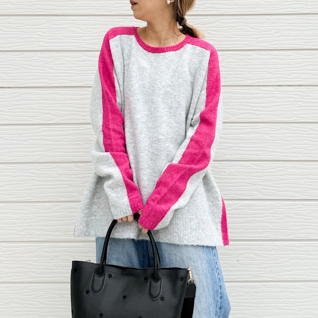 やわもちラインニット