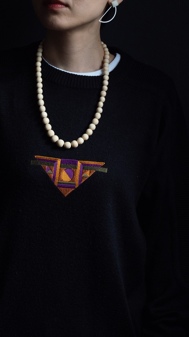 "Meister" '80s vintage Wool acrylic ski knit