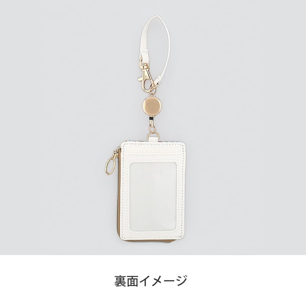 パスケース（リール付き） ゴブラン織×ボタニカルフラワー GPC0057-A