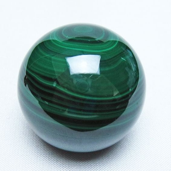 マラカイト 丸玉 40mm スフィア 置物 一点物 141-8295
