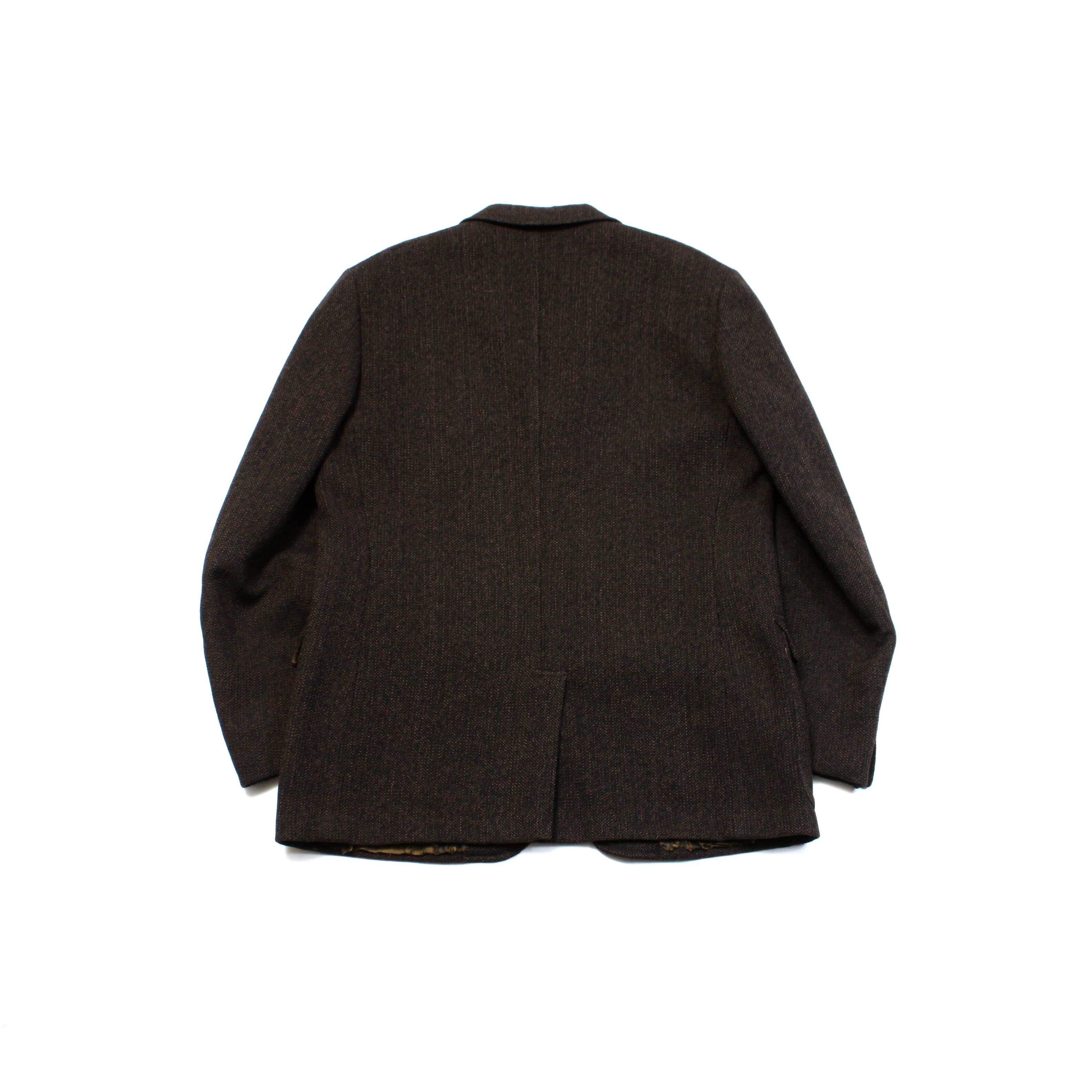 0349. 1960's austin reed homespun tweed tailored jacket ダーク 