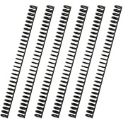 カール事務器(CARL) ルーズリング 綴じ枚数100枚 リング径14mm 6本入 ブラック 日本製 LR-14-K