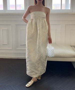 Tube top long skirt satin dress【H00048】