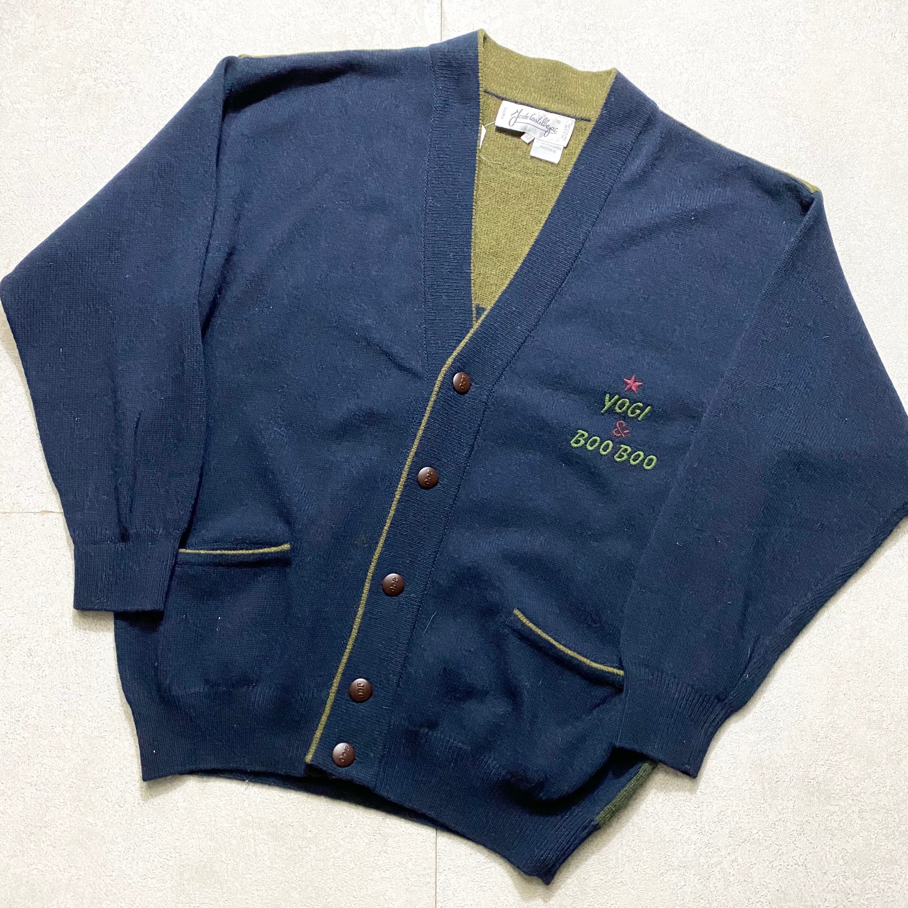 vintage JC de CASTELBAJAC back panel cardigan “yogi&boo boo bear 