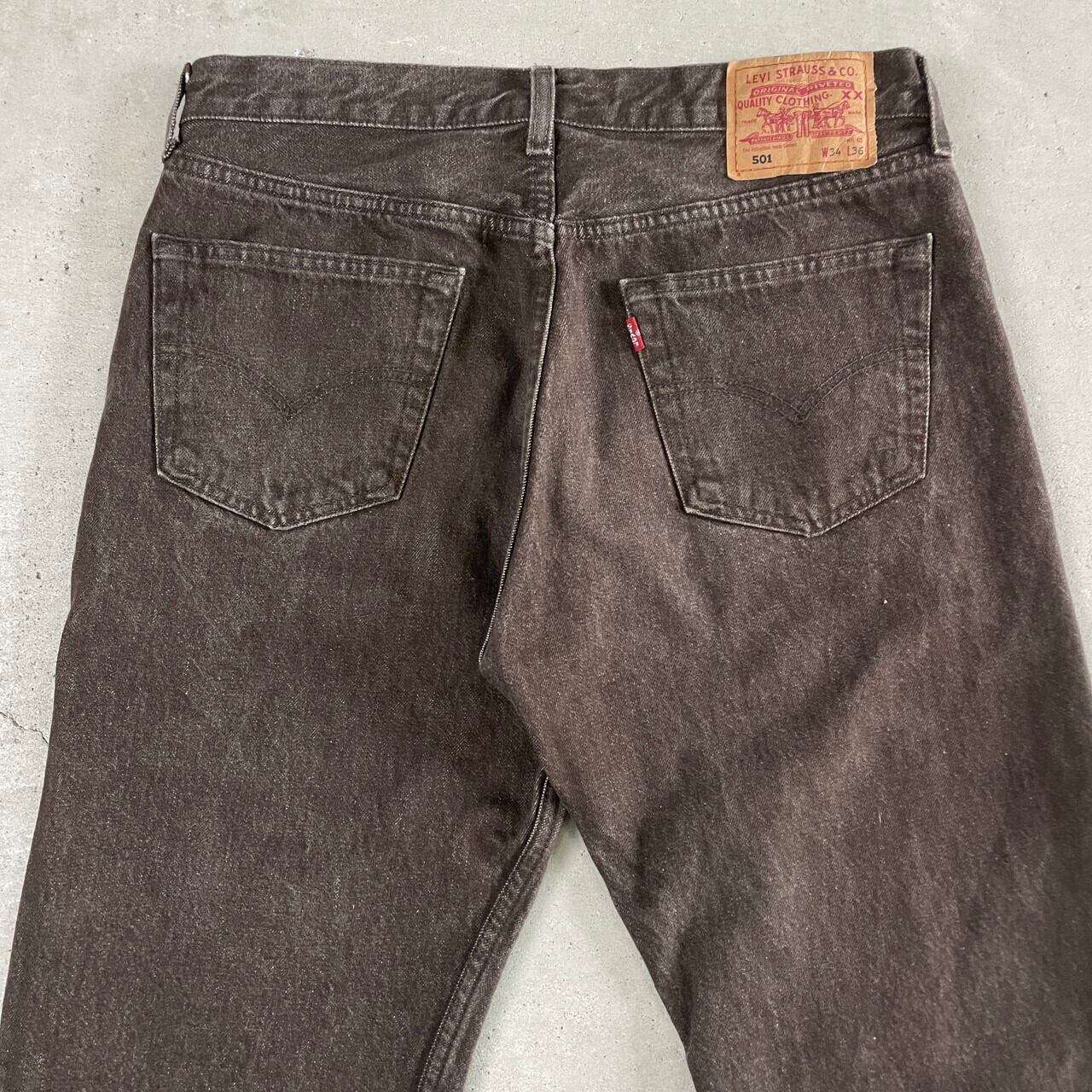 00年代 スペイン製 Levi's ユーロリーバイス 501 ブラウンデニムパンツ