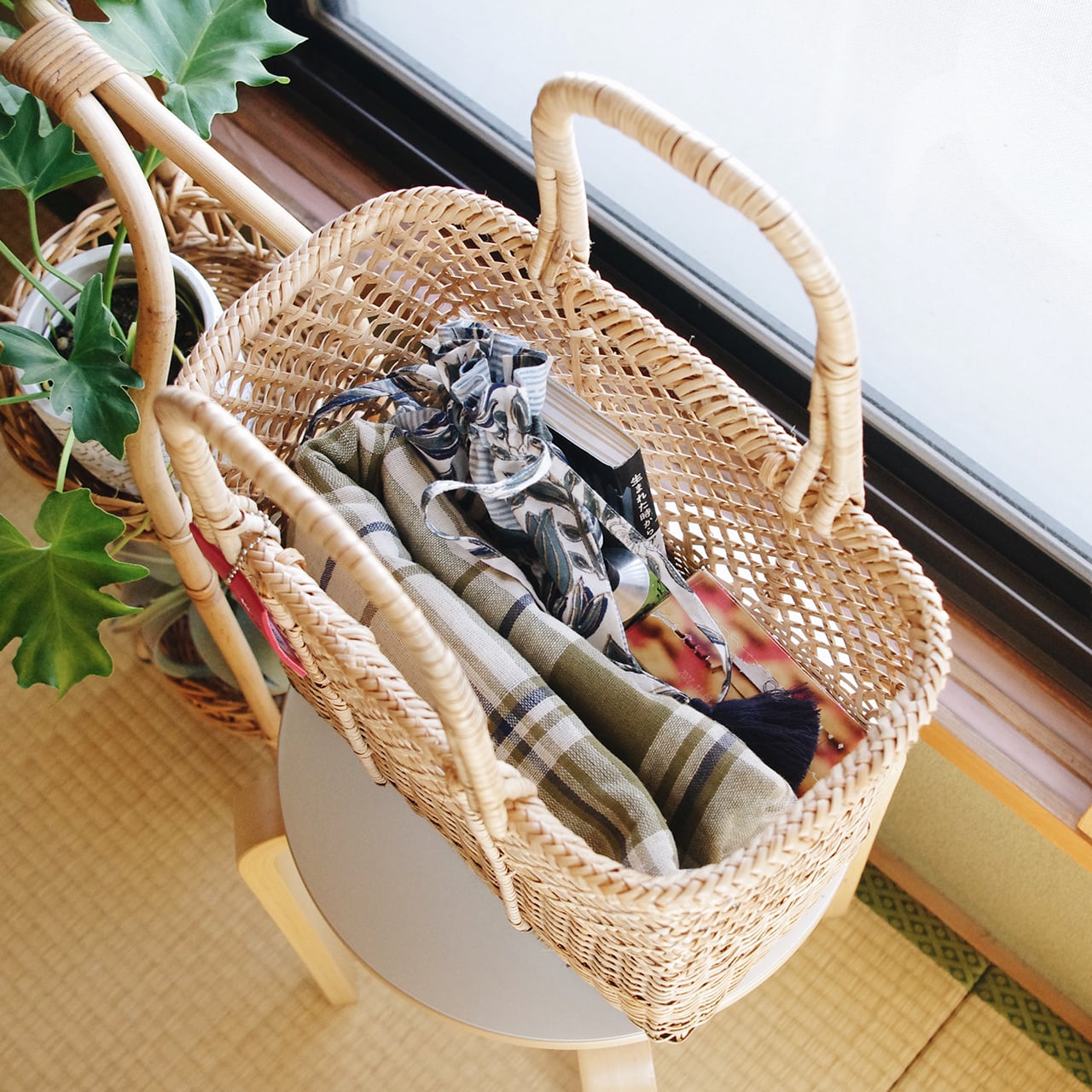 【Lila＆Fleur】Rattan basket (Msize)