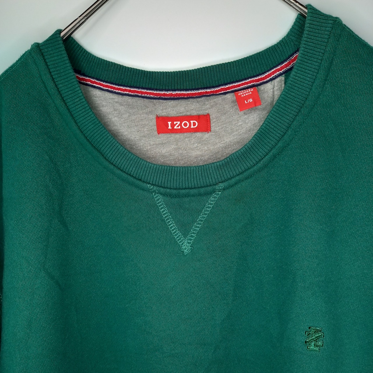 アイゾッド　クルーネック　スウェット　トレーナー　無地　ガゼット　L/G