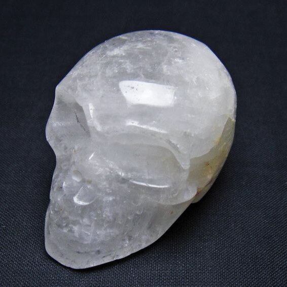 水晶 ドクロ スカル 置物 一点物 145-1813