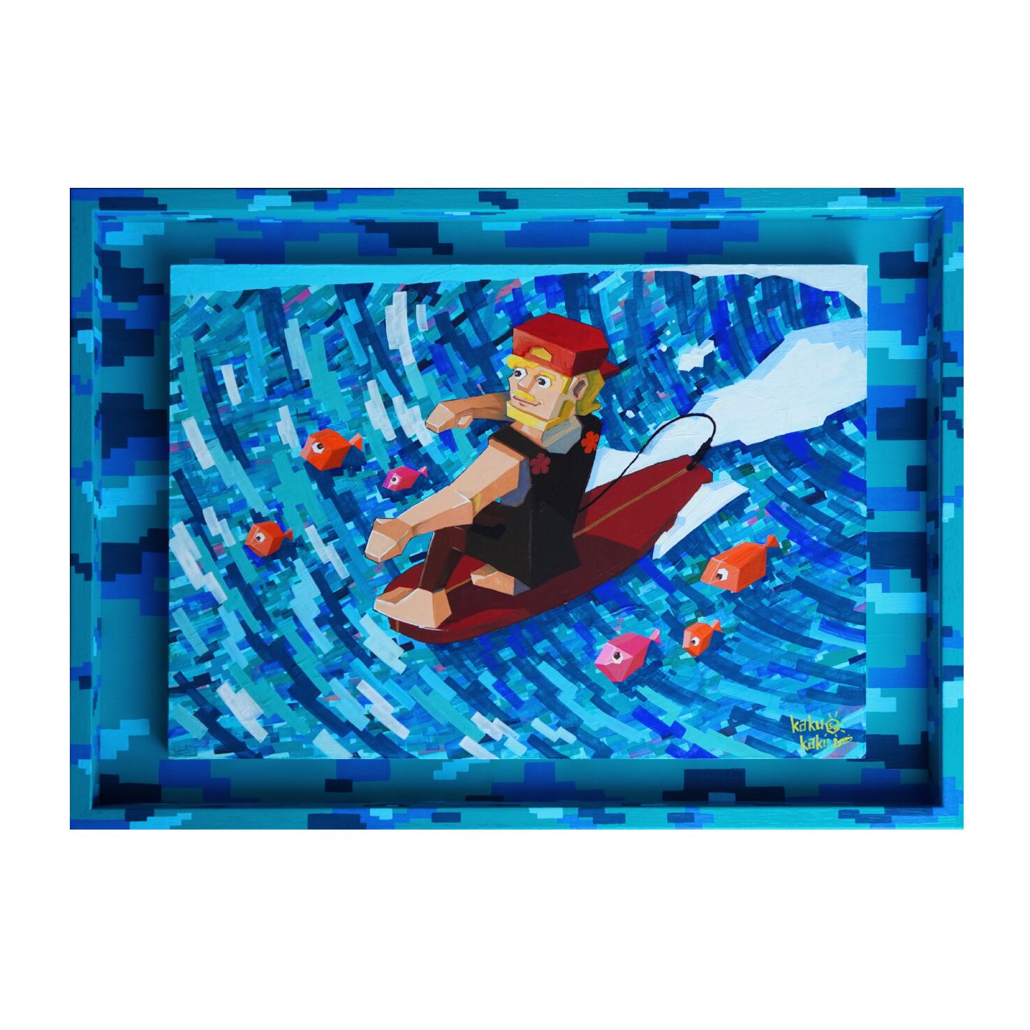 study優作さん　原画　ゴロニャンヒーロー study優作さん 原画 ゴロニャンヒーロー 会場売約済】STUDY優作