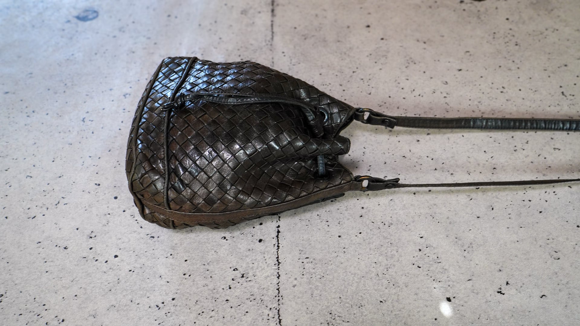 1980s】BOTTEGA VENETA ボッテガ・ヴェネタ イントレチャート 巾着