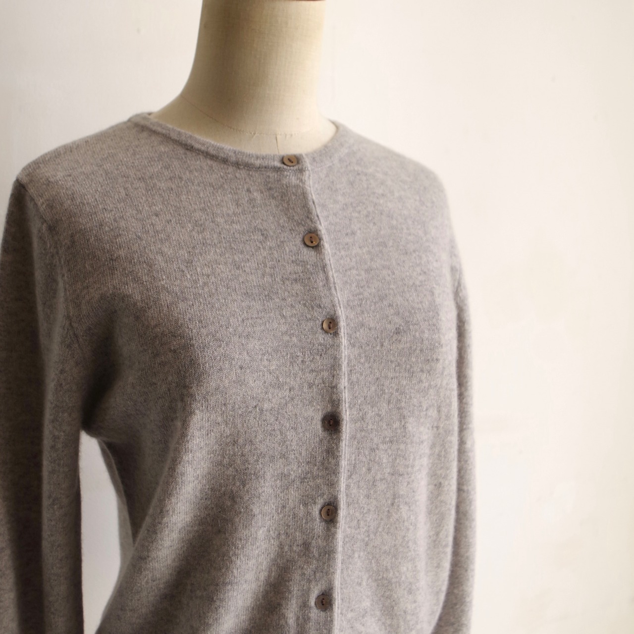 one f.  Cashmere Crew Neck Cardigan