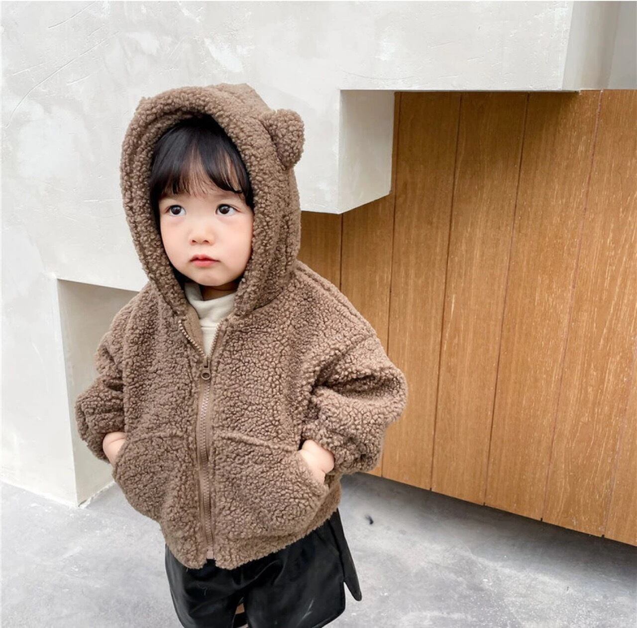 発注】もふもふくまさんパーカー[TP12] | FAPy baby