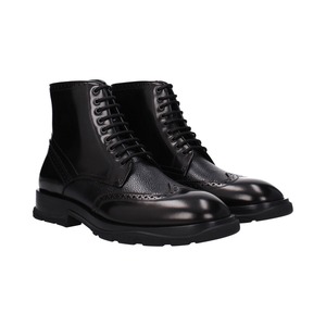 ALEXANDER MCQUEEN アレキサンダーマックイーン メンズ アンクルブーツ レザー ブラック