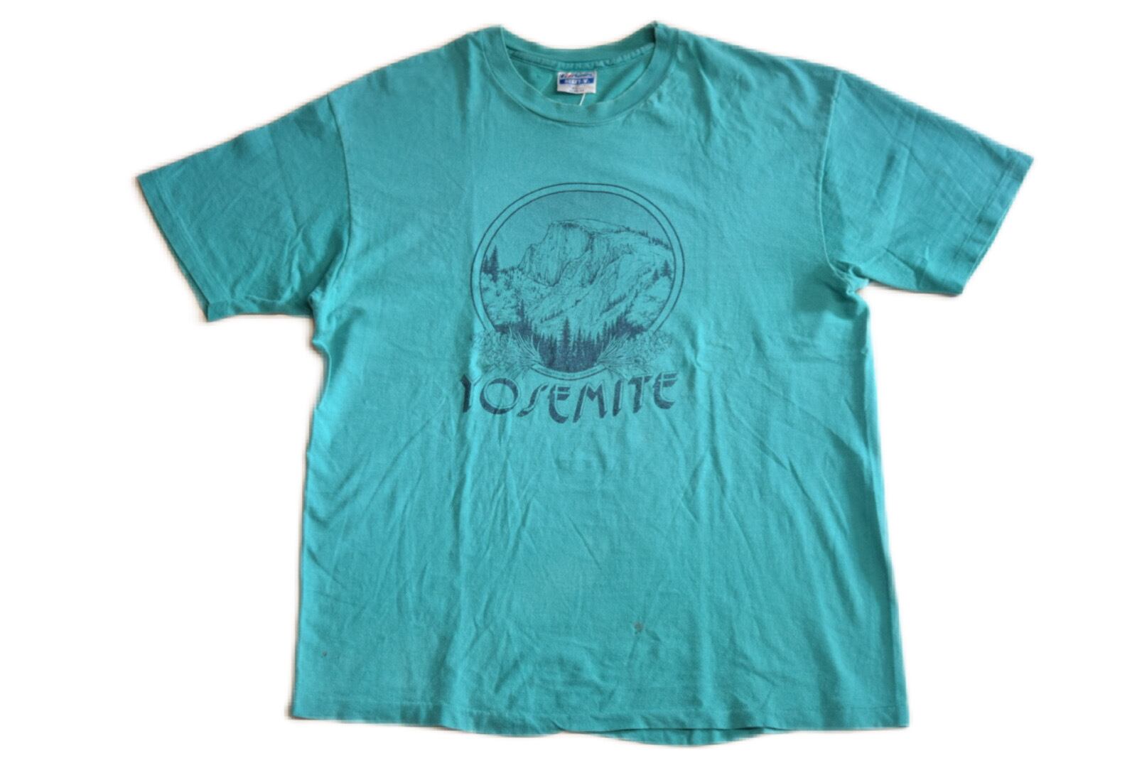 USED 80s Hanes BEEFY-T Yosemite T-shirt -X-Large 02054