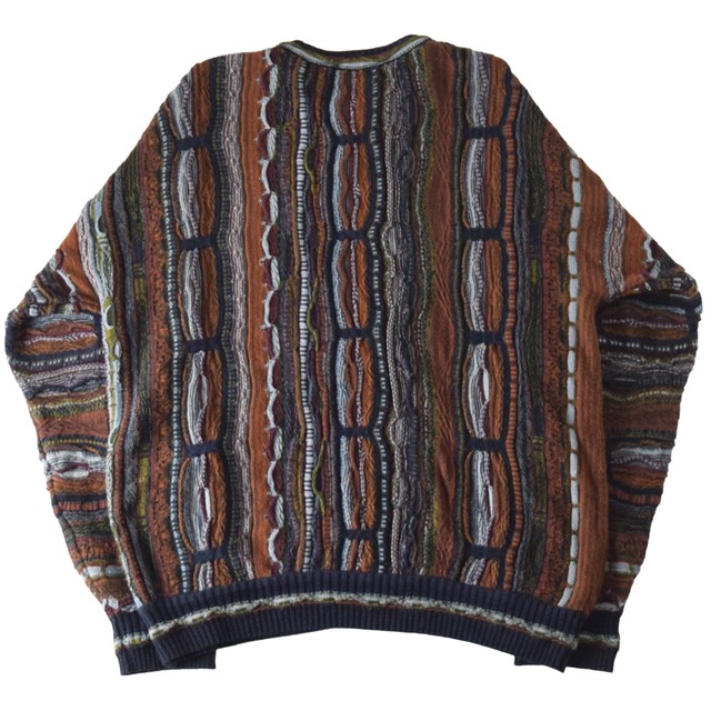 1990's Vintage 3D Knit Sweater XL Made In ITALY / 90年代