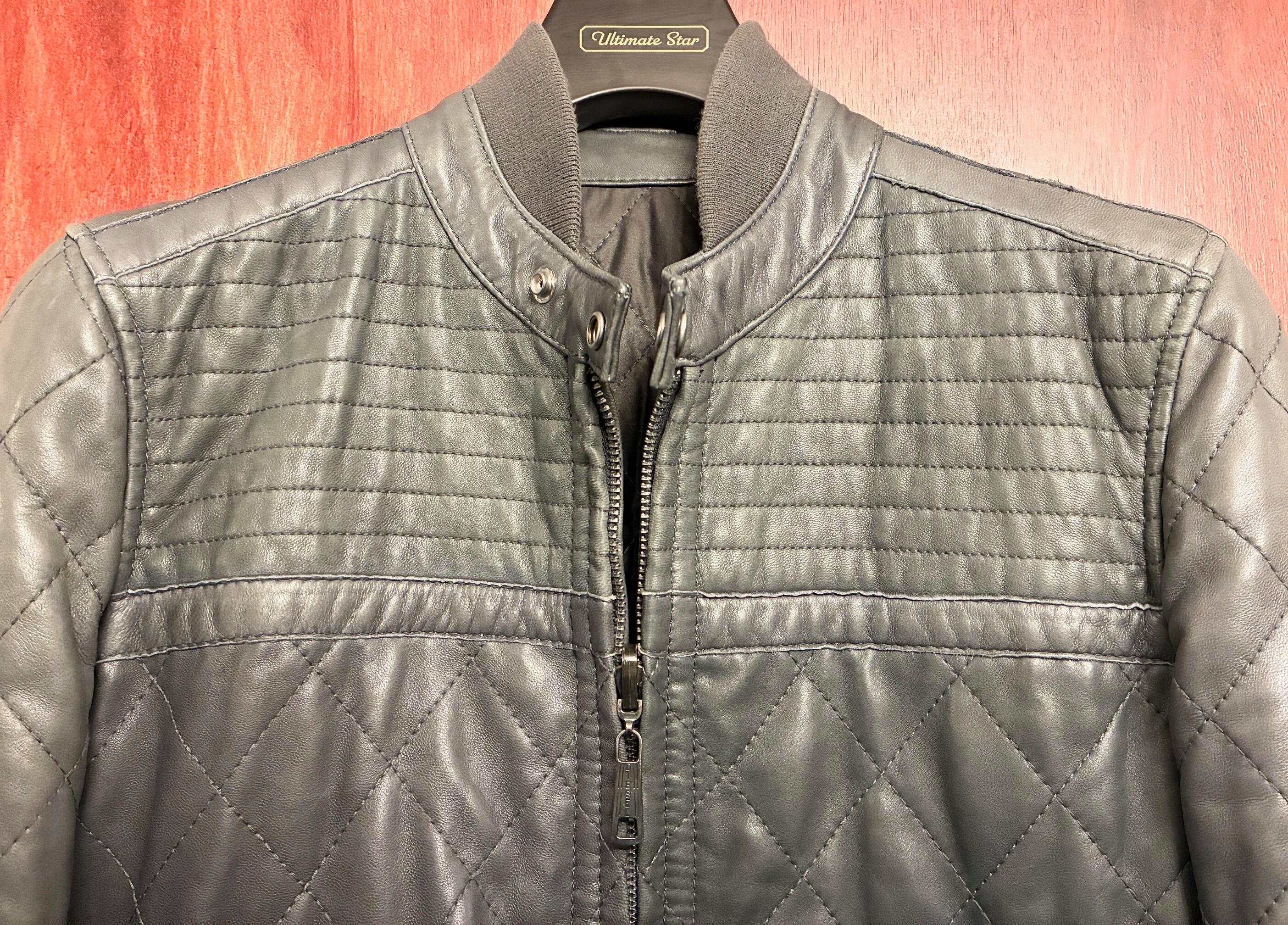 え*き様 DIESEL ライダース ジャケット シングル ラム レザー DIESEL 本革 ラムレザー × ナイロン リバーシブル キルティングレザー