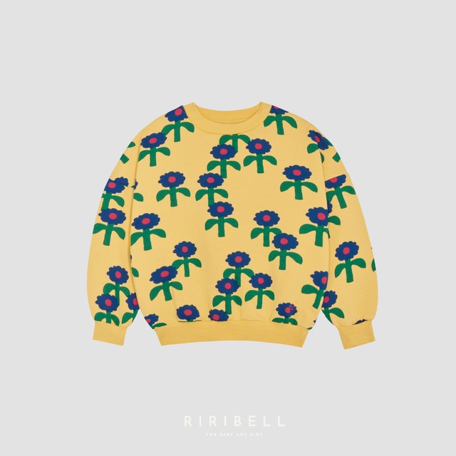 【The Campamento】Blue Daisies Allover Sweatshirt