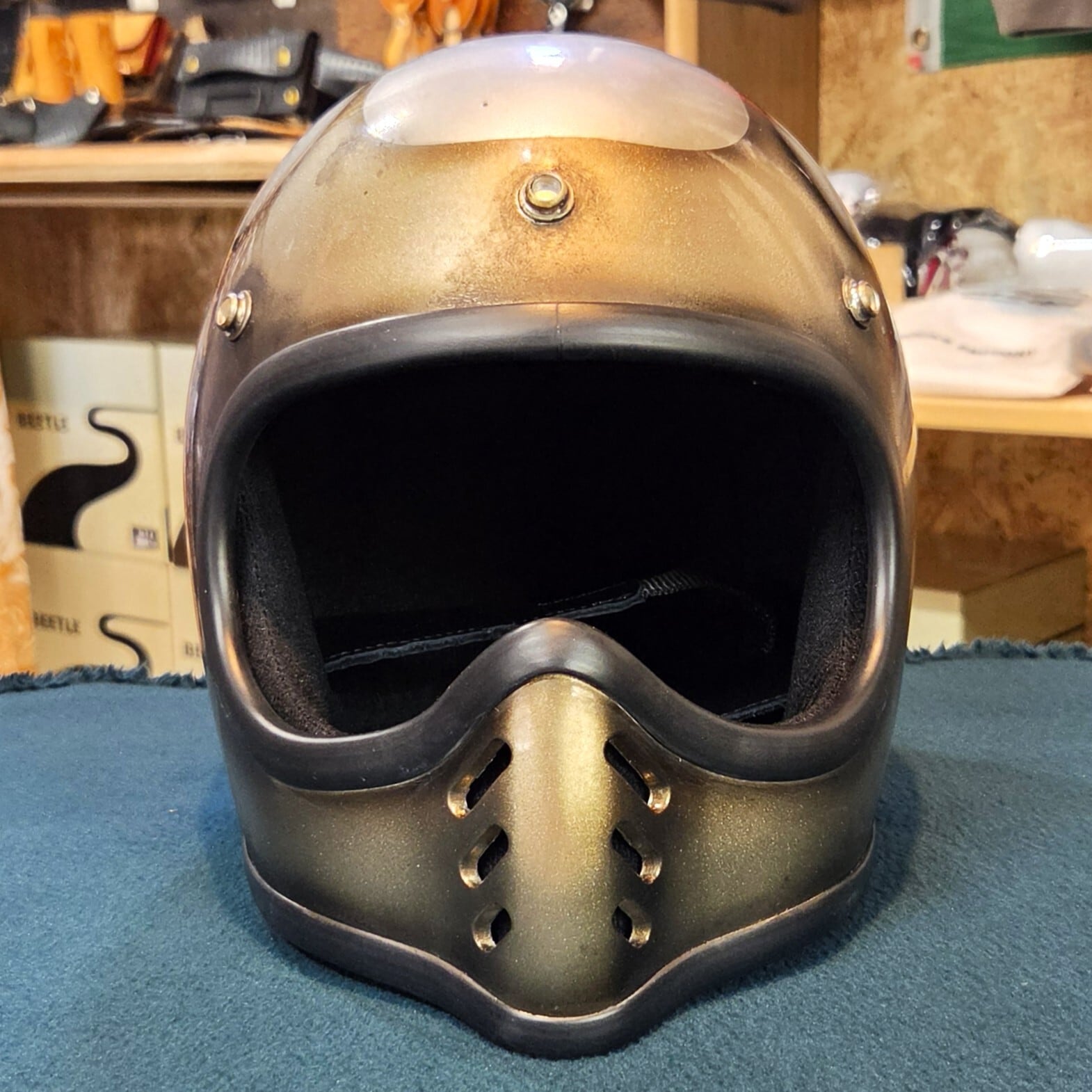 一点限り【aging paint helmet.22】OCEANBEETLE MTX ※サイズ変更可能
