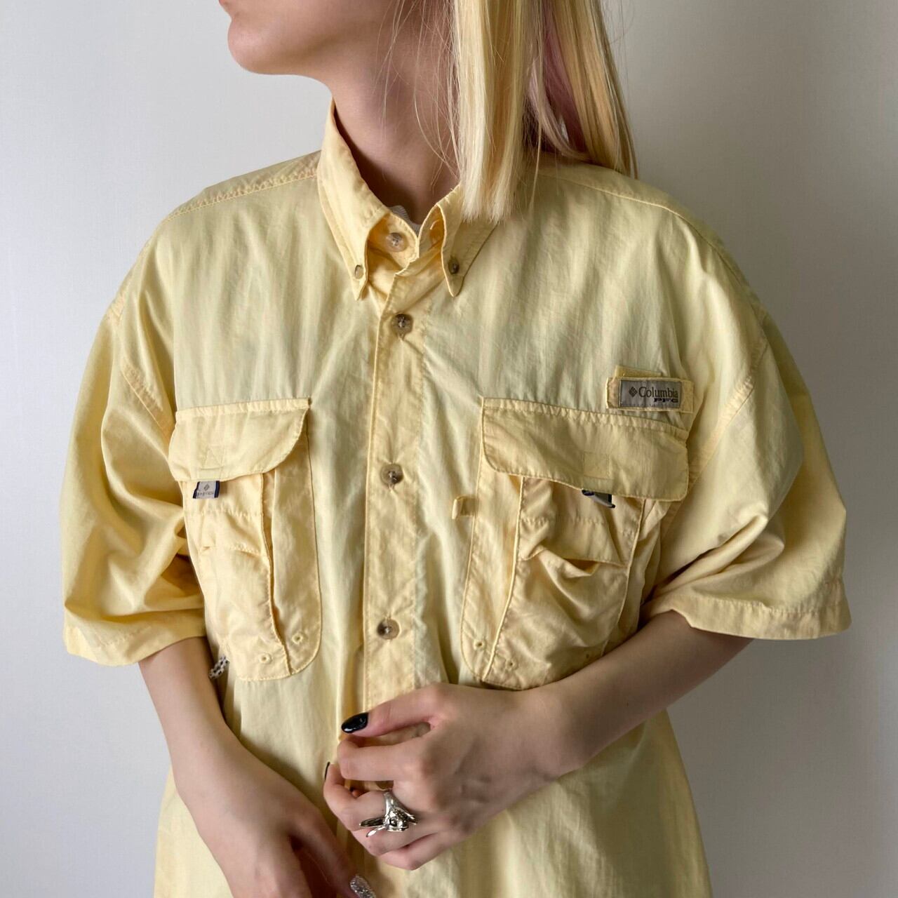 Columbia PFG コロンビア 半袖 フィッシングシャツ メンズM 古着