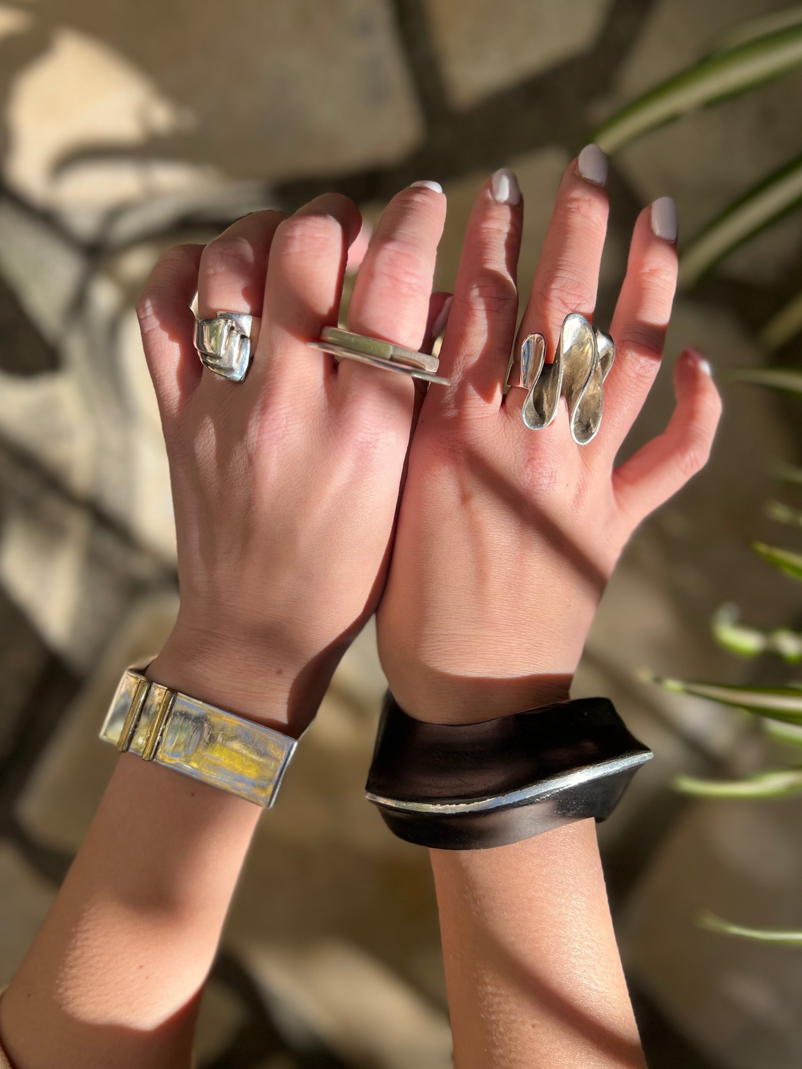 カレンシルバー98% ハ一トリング 15号 15号】Karen silver square ring ( カレン シルバー スクエア