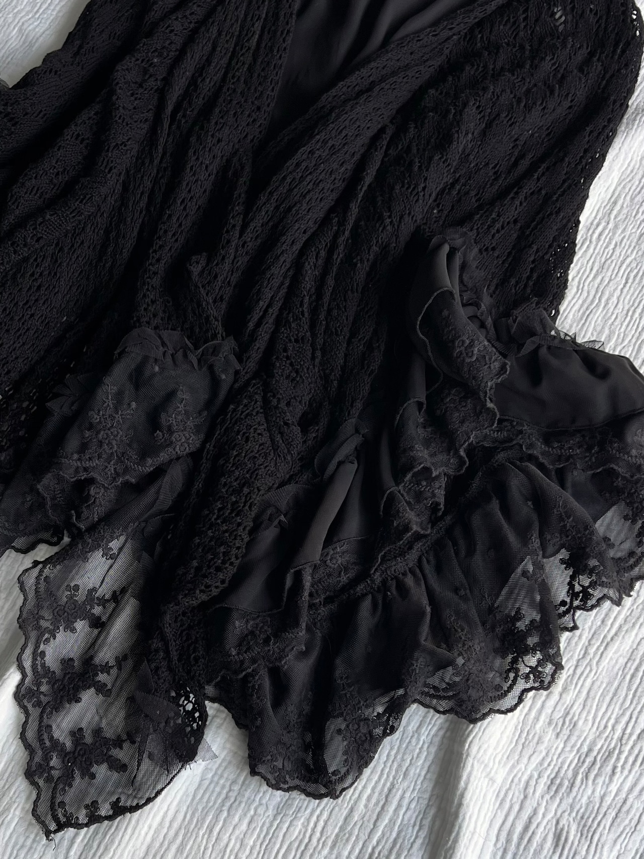 "axes femme" Lace-up Frills Bolero