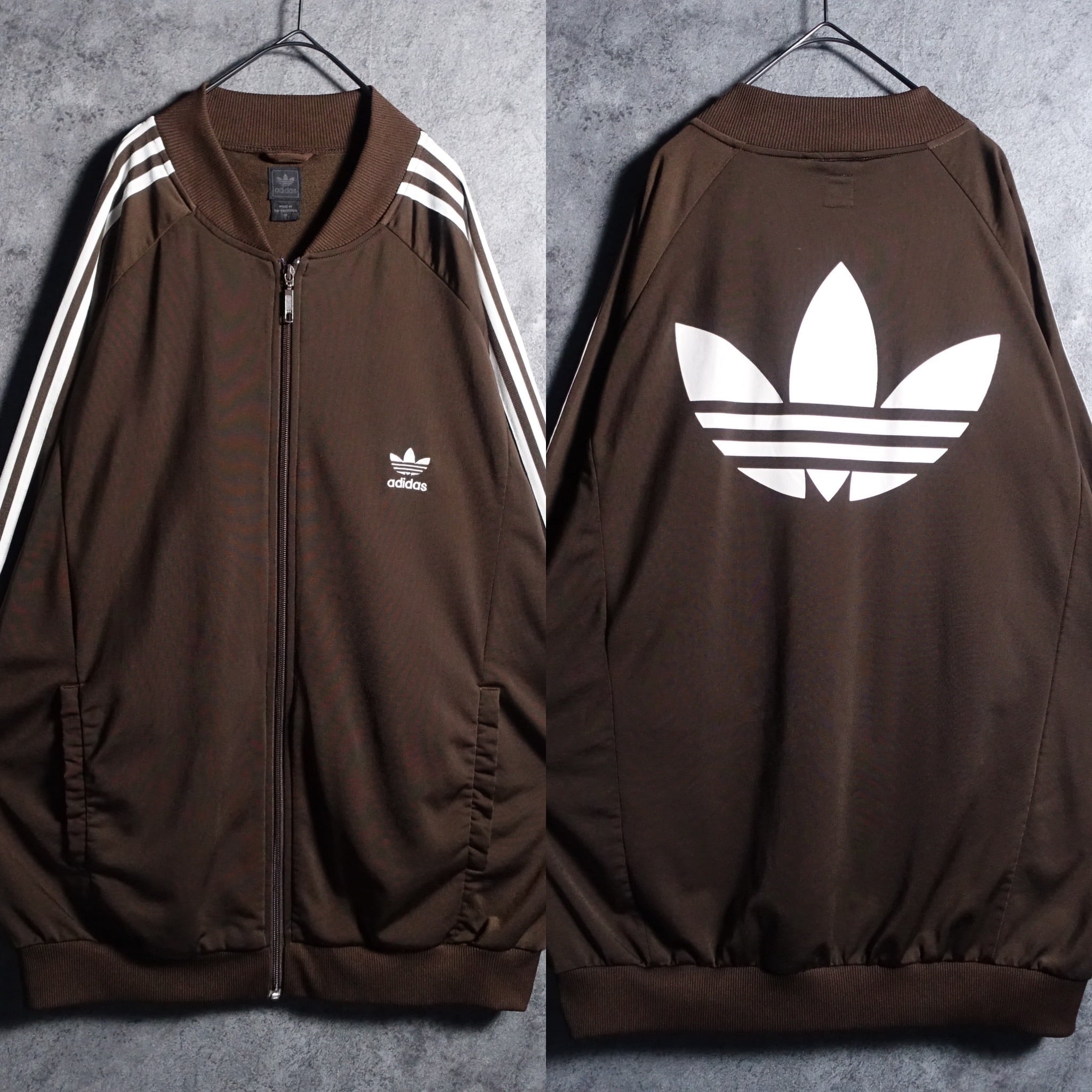 adidas 00s Y2k PUレザー フリースコンビブルゾン すすぎ ブラック