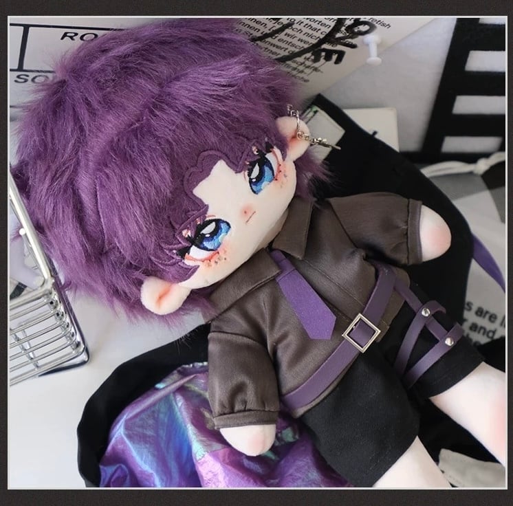 20cmぬい服】ビックフードの星スーツ ブラック コーデ 着せ替え