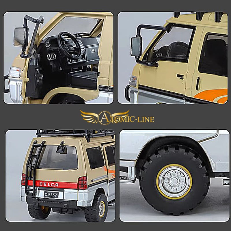 三菱 DELICA デリカ 1/24 ミニカー 全2色 ライト点灯 エンジンサウンド