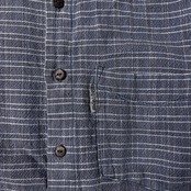 mont-bell モンベル チェック柄 長袖コットンシャツ M/ブルーグレー/アウトドア