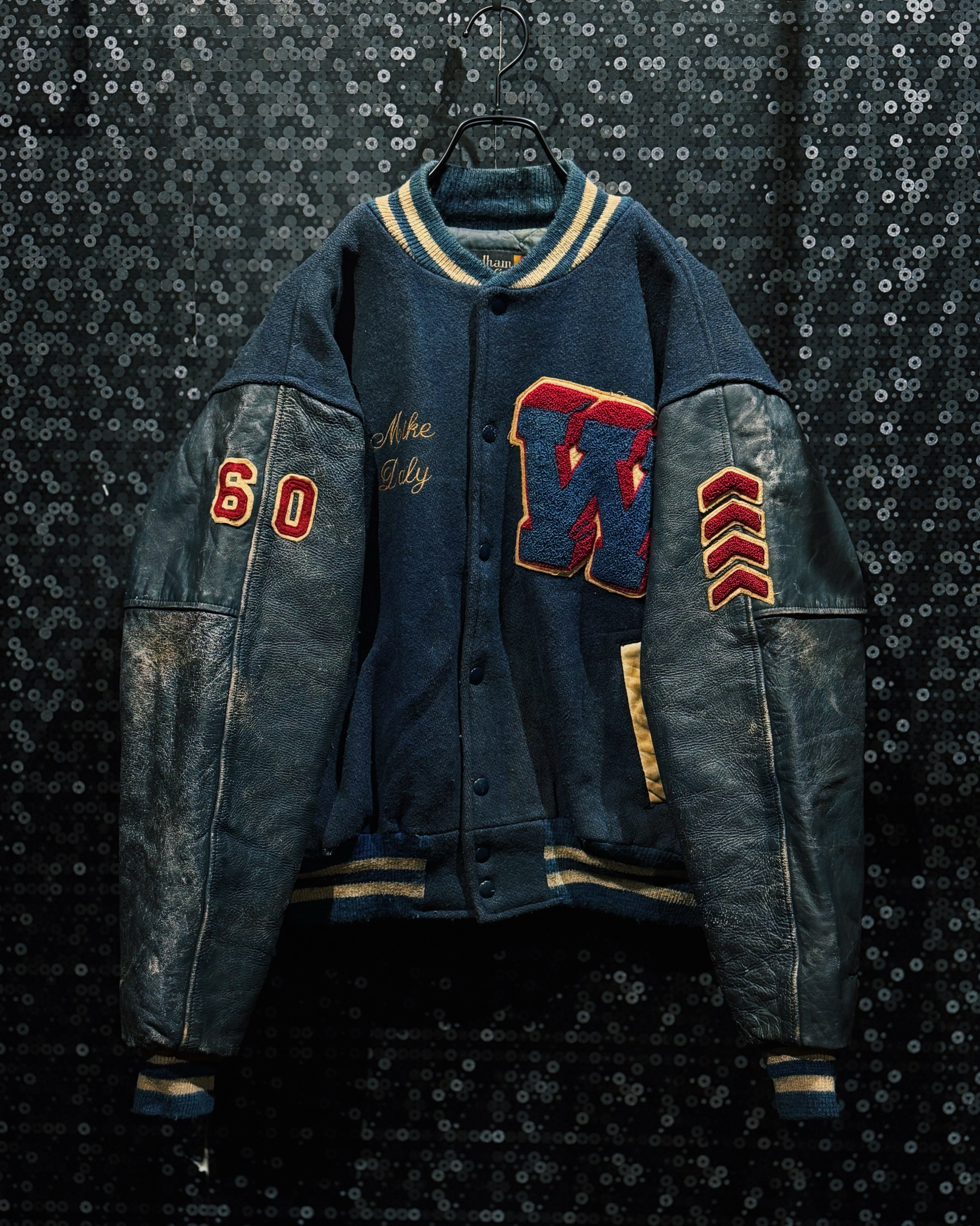 【ÆIEM】80's vintage "Fordham" college Wappen design stadium jacket