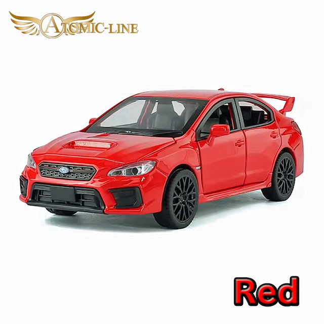 SUBARU インプレッサ STI WRX 1/32 ミニカー 全3色 ライト点灯 合金モデル 模型 ジオラマ