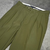 NEW・GEN  drape silhouette wide 2tuck slacks khaki