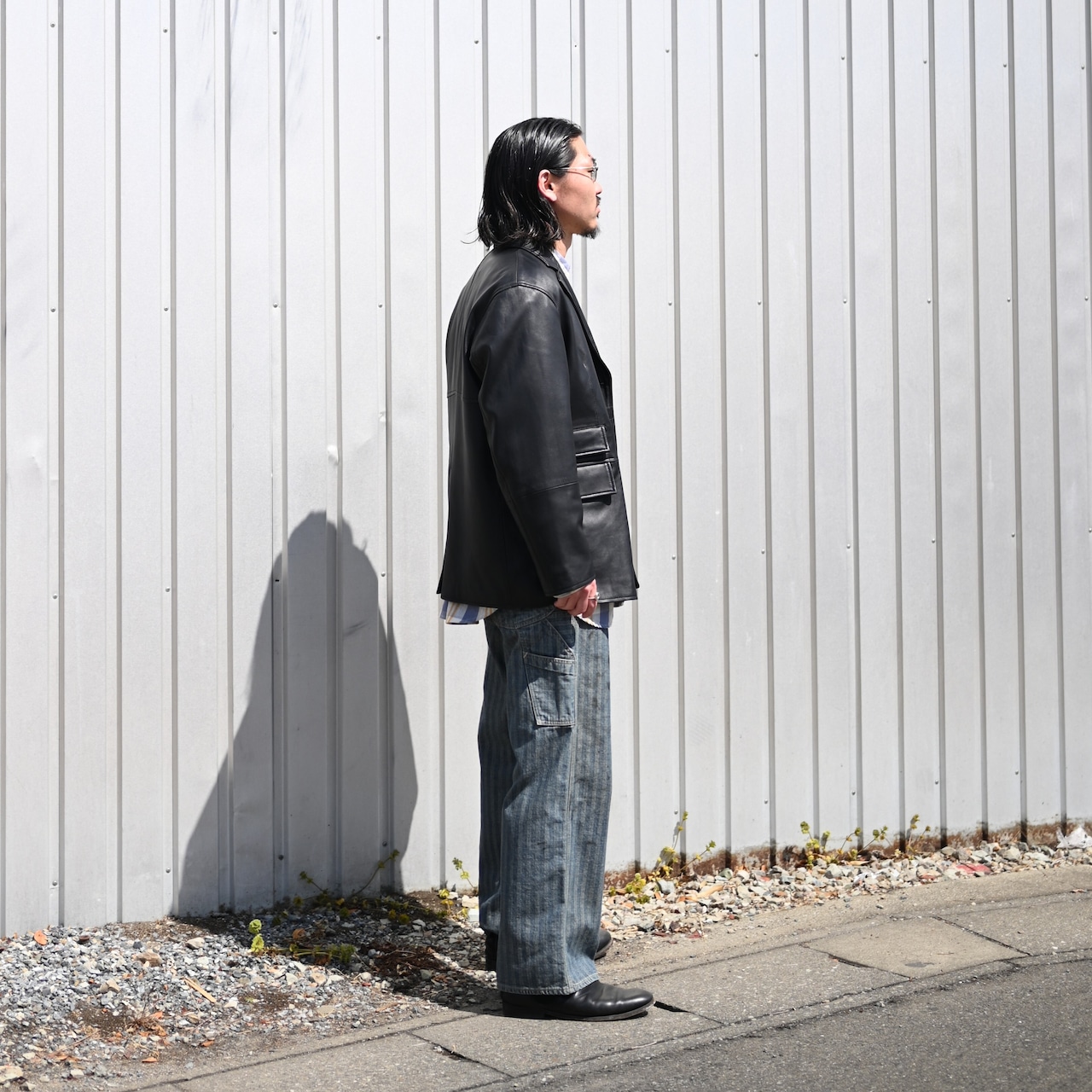 BOWBOW(バウワウ)UNIQUE POCKET CHECKED FLANNEL SHIRT AGED,FER GRITGEAR PANTS AGEDコーディネート