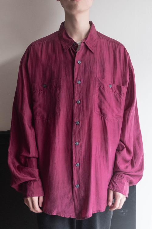 ユーロ Henry Morellウォッシャブルシルク L/Sシャツ 268B