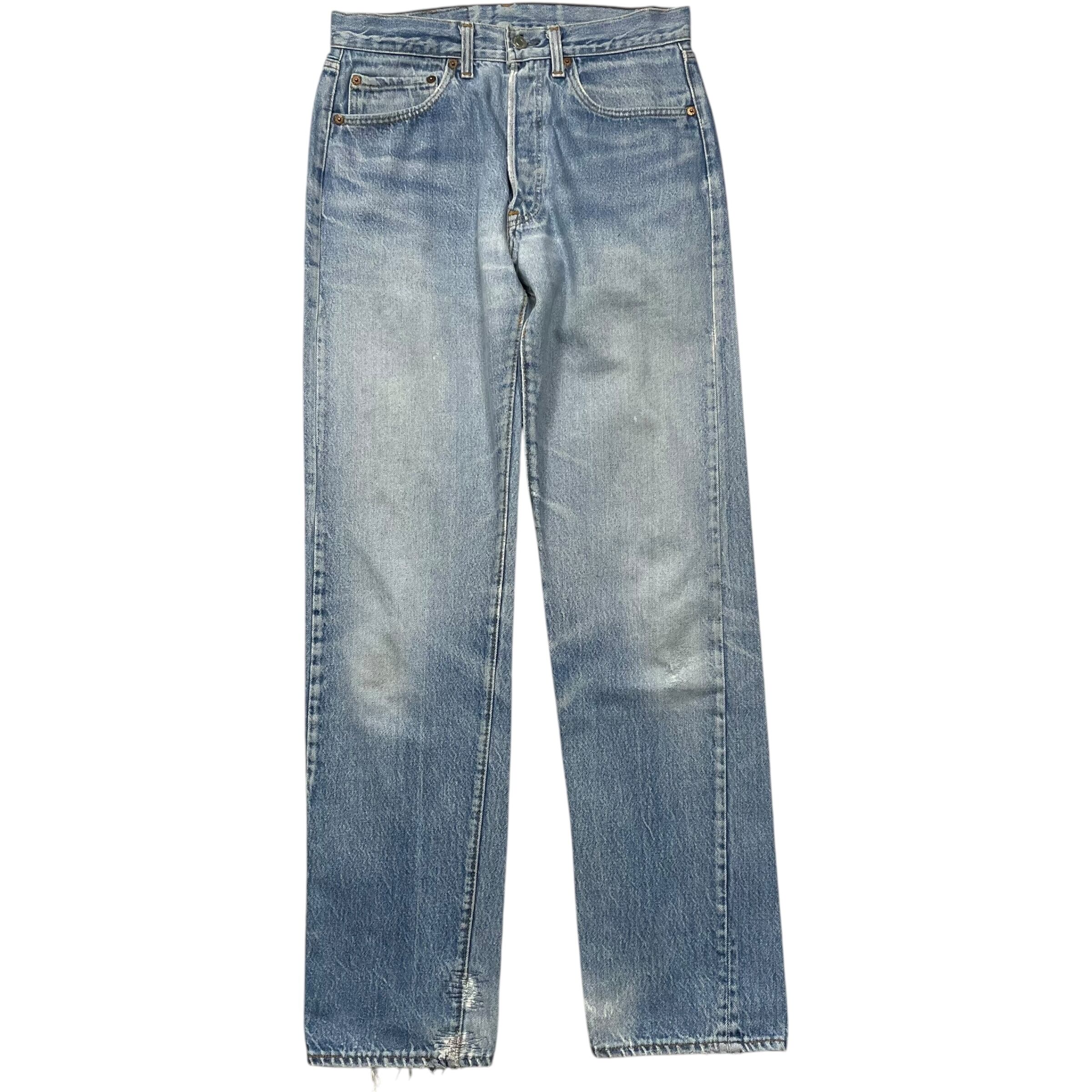 《実寸 W31L32》 Levi's リーバイス 501 デニムパンツ ストレート リペア有り USA製 90年代 vintage no.6027