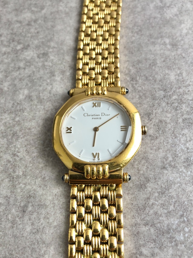 Christian Dior クリスチャン ディオール 腕時計 ゴールド オクタゴン ステンレススチール 63151 クォーツ vintage ヴィンテージ オールド 54f3dy
