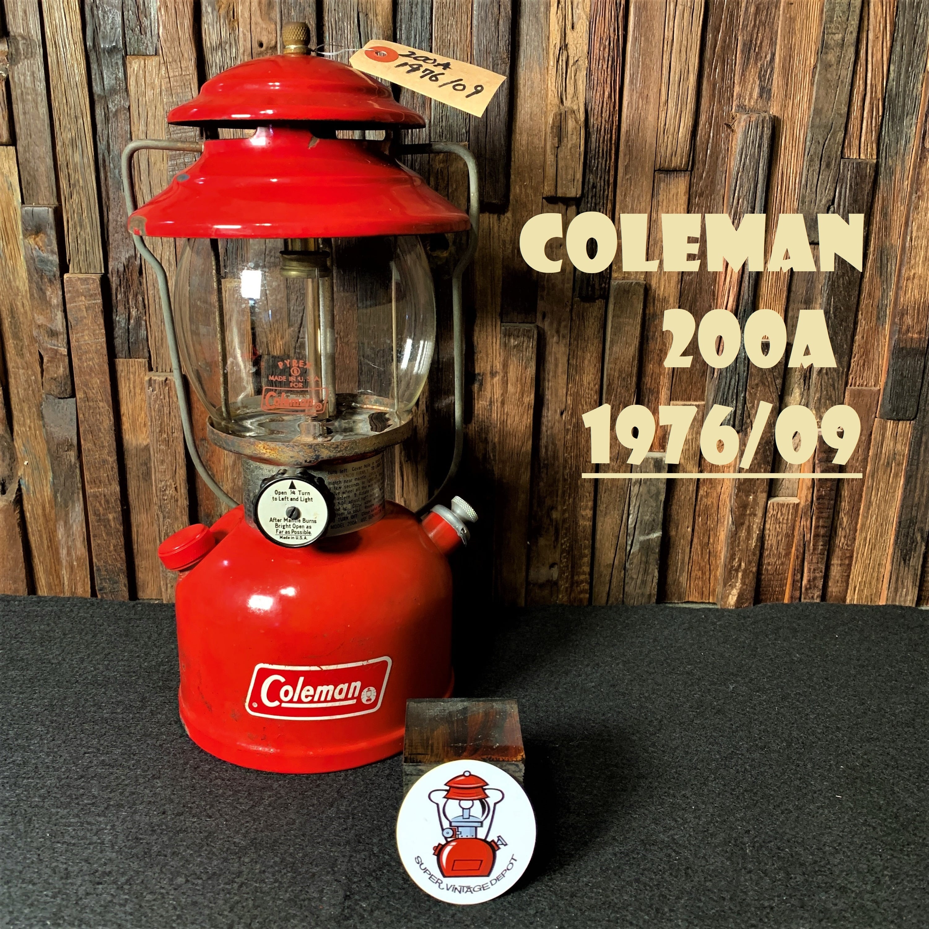 コールマン 200A 1976年9月製造 後期 ホワイトボーダー 白枠 ランタン COLEMAN 完全分解製造済み パイレックスグローブ 美品  キャンプ バースデー | スーパービンテージデポ【Super Vintage Depot】 powered by BASE